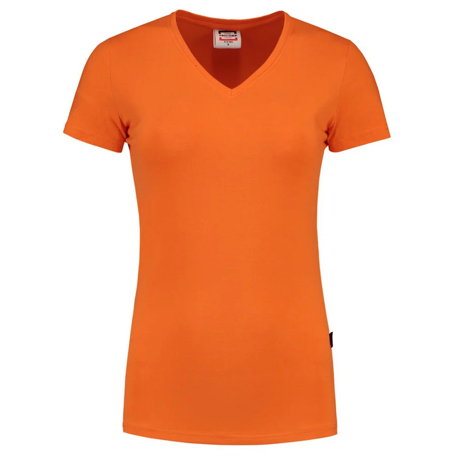 Tricorp 101008 T Shirt V Hals Slim Fit Dames Oranje