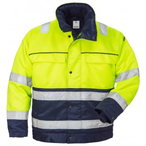 Fristads High vis winterjack klasse 3 444 PP Hi-Vis geel/marineblauw