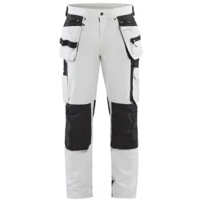 Blåkläder 1079-1645 Schildersbroek met 4-weg stretch Wit/Donkergrijs