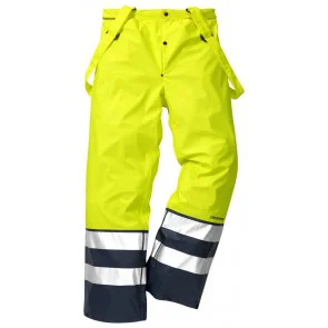 Fristads High vis regenbroek klasse 2 2625 RS Hi-Vis geel/marineblauw