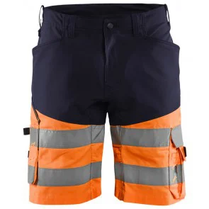 Blåkläder 1541-1811 Short Stretch High Vis Marineblauw/Oranje