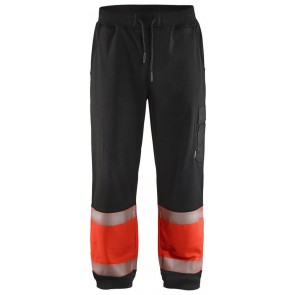 Blåkläder 1549-2526 Sweatpants High Vis Zwart/Fluor Rood 