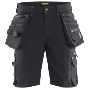 Blåkläder 1988-1644 Korte broek Stretch Donkergrijs/Zwart