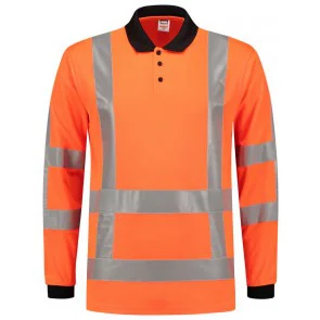 Tricorp 203005 Poloshirt RWS Birdseye Lange Mouw Fluor Oranje