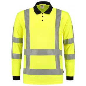 Tricorp 203005 Poloshirt RWS Birdseye Lange Mouw Fluor Geel