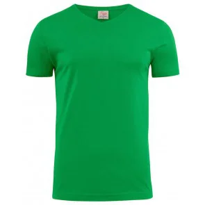 Printer Heavy T-Shirt V-Neck Frisgroen