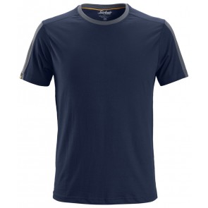 Snickers 2518 AllroundWork T-Shirt Donkerblauw/Staal Grijs