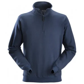 Snickers 2818 Sweatshirt met ½ Rits Marineblauw