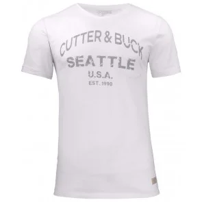 Cutter & Buck Pacific City T-Shirt Heren Wit/Grijs