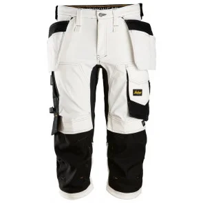 Snickers 6142 AllroundWork Stretch Pirate Broek met Holsterzakken Wit/Zwart