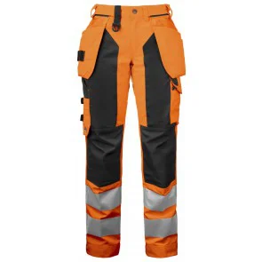 Projob 6519 Werkbroek Dames - ISO 20471 Klasse 2 Oranje/Zwart