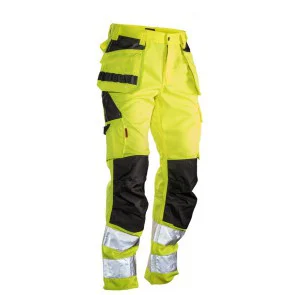 Jobman 2377 Hi-Vis Trousers Hp Geel/Zwart