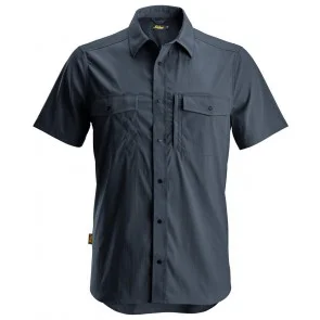 Snickers 8520 LiteWork Shirt met Korte Mouwen Marineblauw