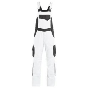 FHB Eckhard Tuinbroek Twill Wit-Antraciet