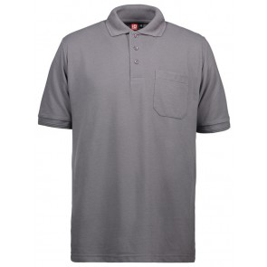 Pro Wear ID 0320 Men Pro Wear ID Polo Shirt Pocket Silver Grey