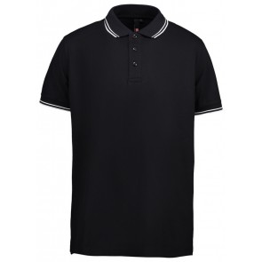 Pro Wear ID 0522 Stretch Contrast Polo Shirt Black