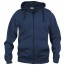 Clique Basic hoody full zip Donker Navy